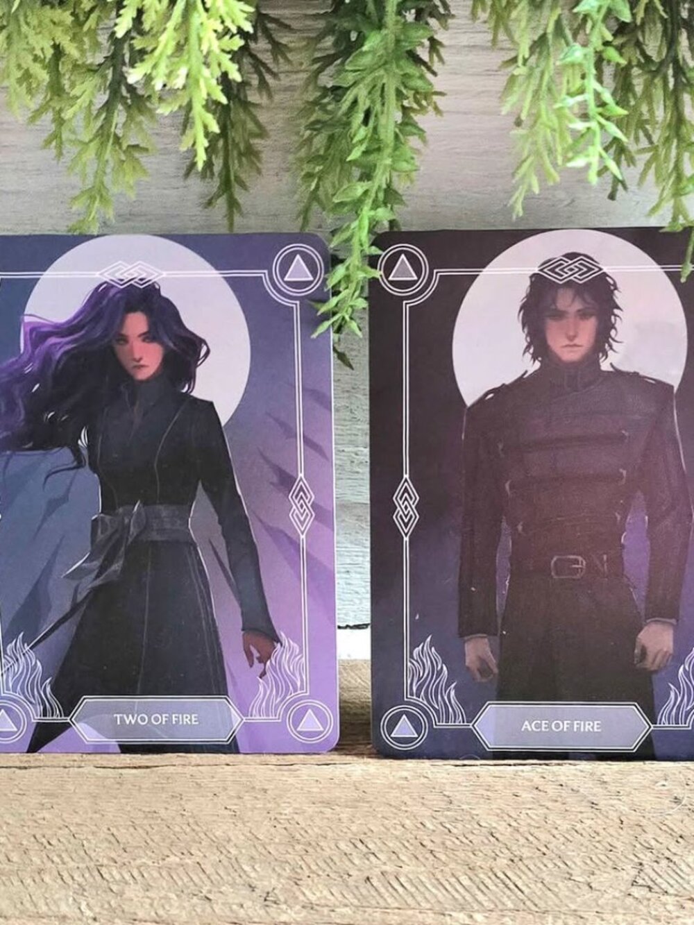 Fairyloot Storm Breaker by Nisha J Tuli Ace of Fire & Two of Fire Tarot Cards